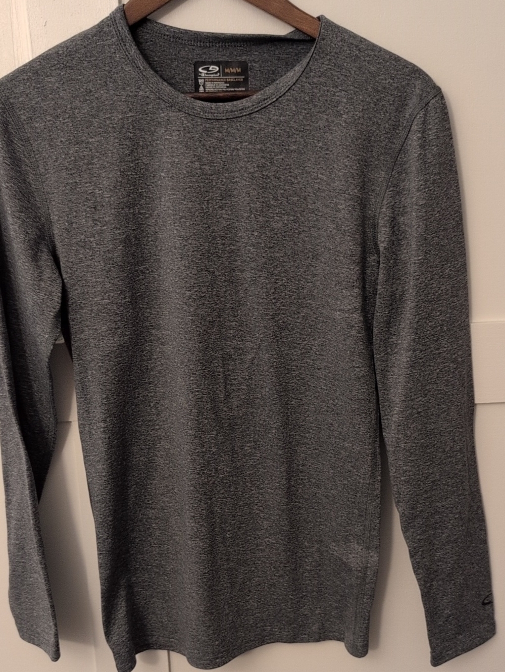 Champion Men’s Crewneck Long-Sleeve Sweater in Heather Gray